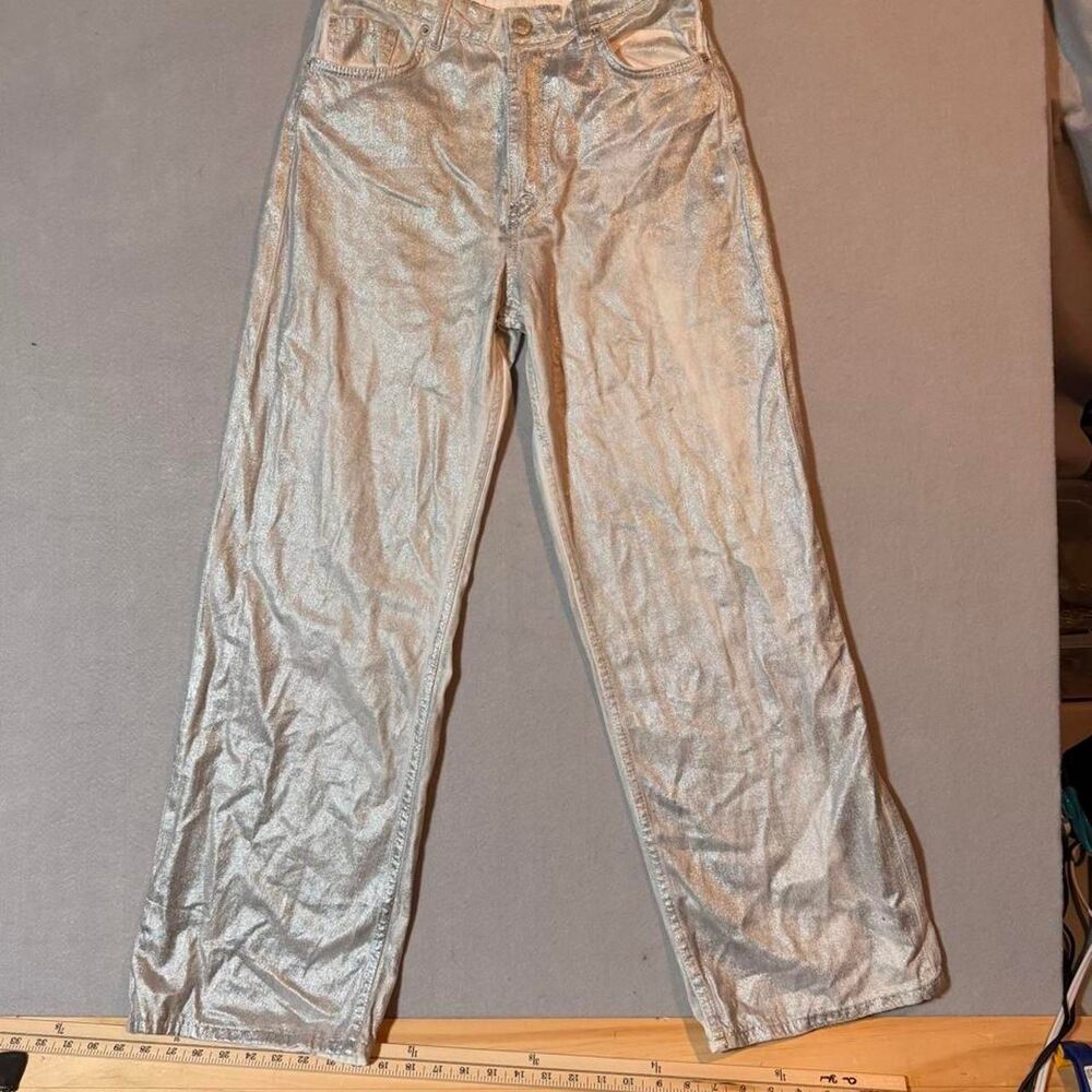 Zara Women's Silver and Grey Jeans